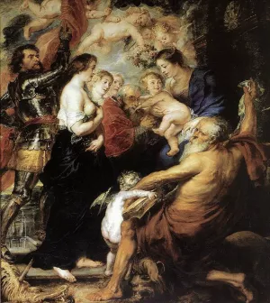 Our Lady with the Saints by Peter Paul Rubens Oil Painting