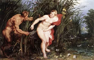 Pan and Syrinx by Peter Paul Rubens Oil Painting