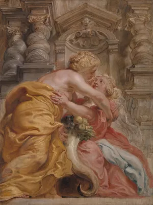 Peace Embracing Plenty by Peter Paul Rubens Oil Painting