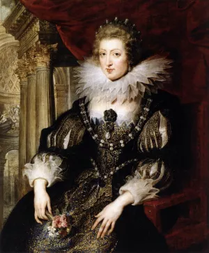 Portrait of Anne of Austria by Peter Paul Rubens - Oil Painting Reproduction