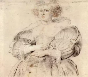 Portrait of Helena Fourment by Peter Paul Rubens - Oil Painting Reproduction