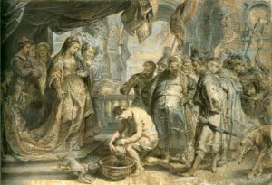 Queen Tomyris with the Head of Cyrus by Peter Paul Rubens - Oil Painting Reproduction