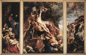 Raising of the Cross by Peter Paul Rubens Oil Painting