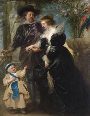 Rubens, His Wife Helena Fourment, and Their Son Frans by Peter Paul Rubens Oil Painting