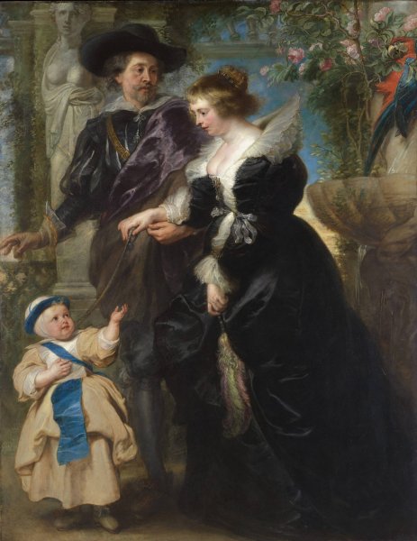 Rubens, His Wife Helena Fourment, and Their Son Frans  by Peter Paul Rubens - Hand-Painted Oil Painting Reproduction