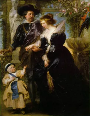 Rubens, His Wife Helena Fourment, and Their Son Peter Paul by Peter Paul Rubens Oil Painting