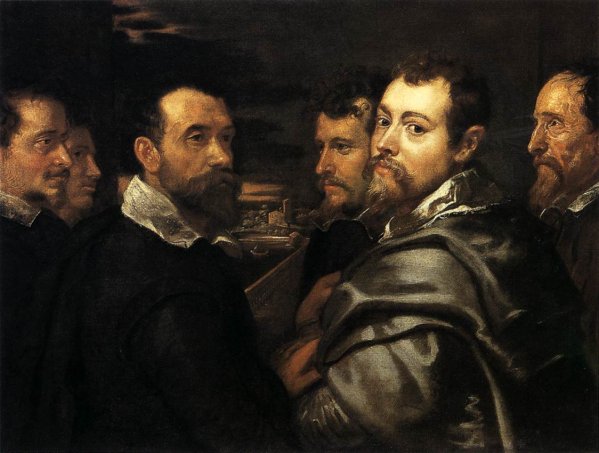 Main Product Photo of Self-Portrait in a Circle of Friends from Mantua Painting by Peter Paul Rubens