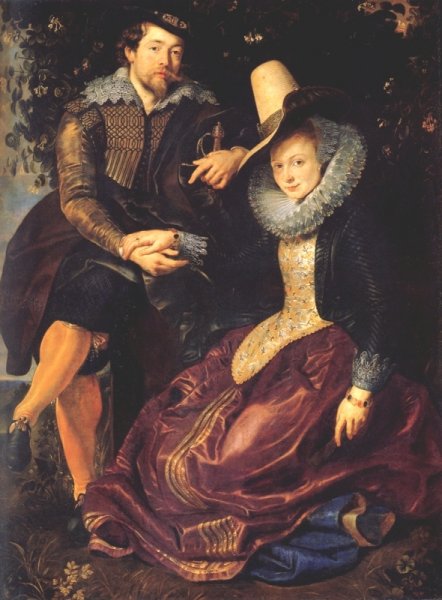 Self-Portrait With Isabella Brant by Peter Paul Rubens - Hand-Painted Oil Painting Reproduction