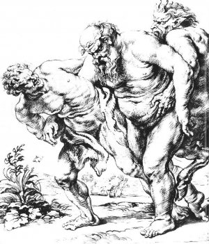 Silenus or Bacchus and Satyrs by Peter Paul Rubens Oil Painting