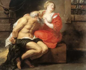 Simon and Pero Roman Charity by Peter Paul Rubens Oil Painting