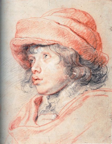 Son Nicolas with a Red Cap by Peter Paul Rubens - Hand-Painted Oil Painting Reproduction