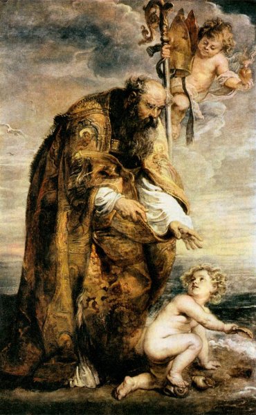 St Augustine by Peter Paul Rubens - Hand-Painted Oil Painting Reproduction