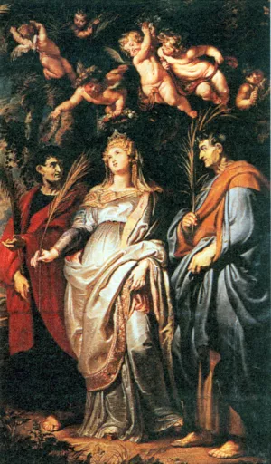 St Domitilla with St Nereus and St Achilleus by Peter Paul Rubens Oil Painting