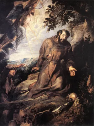 St Francis of Assisi Receiving the Stigmata painting by Peter Paul Rubens