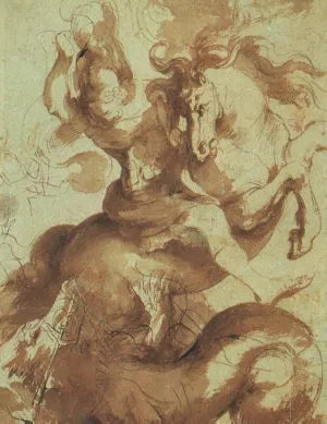 St. George Slaying the Dragon by Peter Paul Rubens Oil Painting