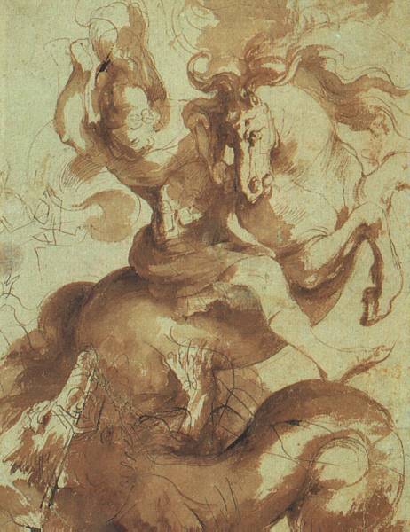 Main Product Photo of St. George Slaying the Dragon Painting by Peter Paul Rubens