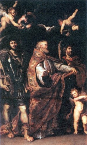 St George with St Maurus and Papianus Oil painting by Peter Paul Rubens
