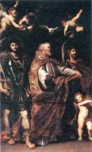 St George with St Maurus and Papianus Oil painting by Peter Paul Rubens