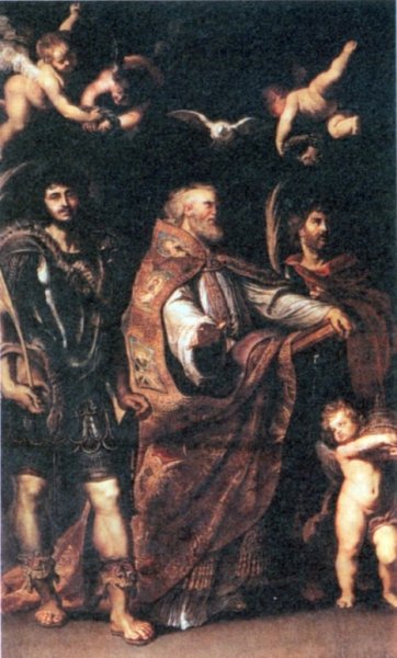 St George with St Maurus and Papianus by Peter Paul Rubens - Hand-Painted Oil Painting Reproduction