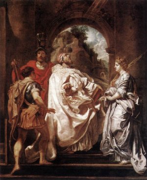 St Gregory the Great with Saints Oil painting by Peter Paul Rubens