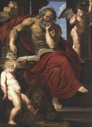 St. Jerome in his Hermitage by Peter Paul Rubens Oil Painting