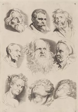 Study of Heads by Peter Paul Rubens Oil Painting