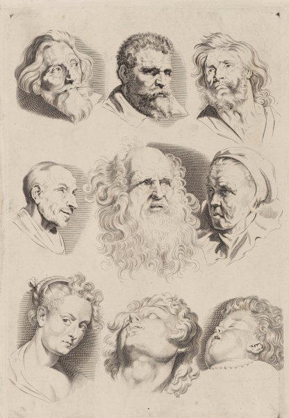 Main Product Photo of Study of Heads Painting by Peter Paul Rubens
