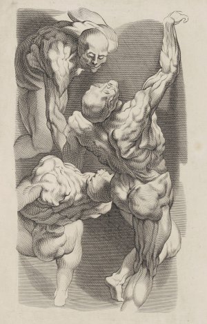 Study of Three Naked Men by Peter Paul Rubens Oil Painting