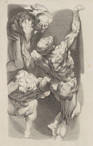 Main Product Photo of Study of Three Naked Men Painting by Peter Paul Rubens