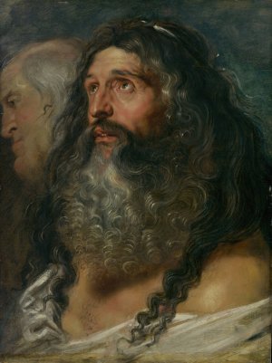 Study of Two Heads by Peter Paul Rubens Oil Painting