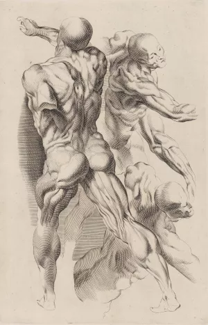 Study of Two Naked Men by Peter Paul Rubens Oil Painting