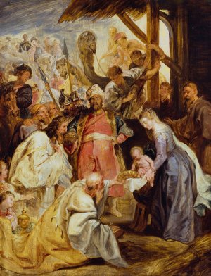The Adoration of the Magi by Peter Paul Rubens Oil Painting
