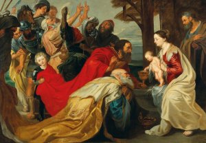 The Adoration of the Magi by Peter Paul Rubens Oil Painting