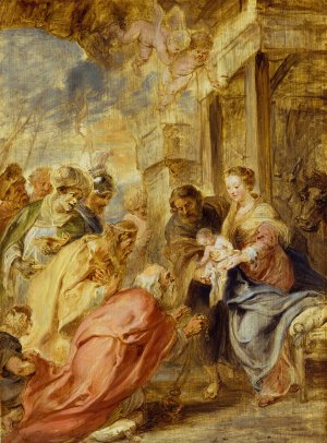 The Adoration of the Magi by Peter Paul Rubens Oil Painting