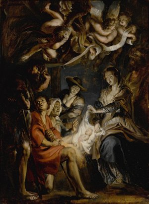 The Adoration Of The Shepherds by Peter Paul Rubens Oil Painting