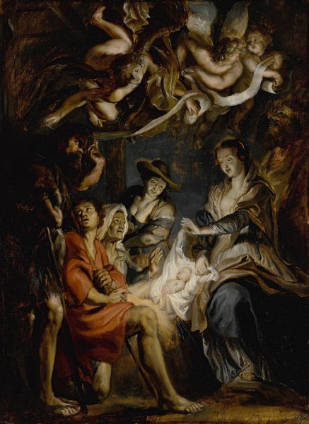 The Adoration Of The Shepherds by Peter Paul Rubens - Hand-Painted Oil Painting Reproduction