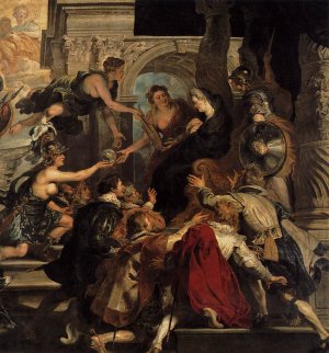 The Apotheosis of Henry IV and the Proclamation of the Regency of Marie de Medicis on May 14, 1610 Detail 2 by Peter Paul Rubens Oil Painting