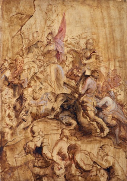 The Ascent to Calvary. The Bearing of the Cross  by Peter Paul Rubens - Hand-Painted Oil Painting Reproduction