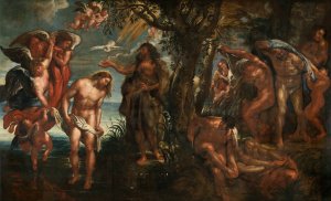The Baptism of Christ by Peter Paul Rubens Oil Painting