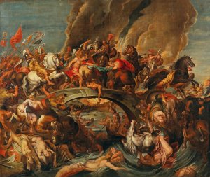 The Battle Of The Amazons by Peter Paul Rubens Oil Painting