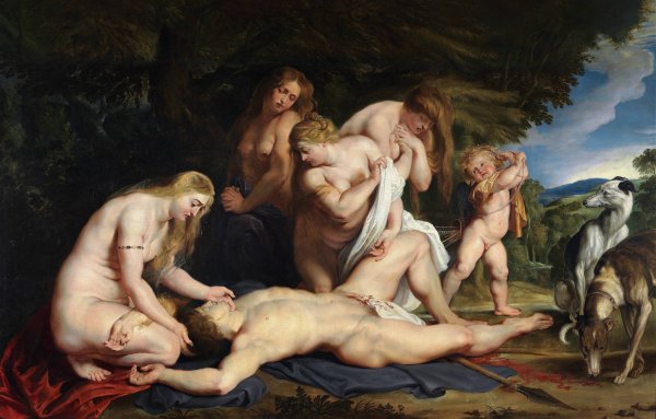 Main Product Photo of The Death of Adonis  Painting by Peter Paul Rubens