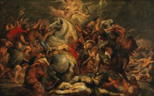 The Death of Decius Mus in a Battle against the Latins by Peter Paul Rubens Oil Painting