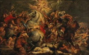 The Death of Decius Mus in a Battle against the Latins by Peter Paul Rubens Oil Painting