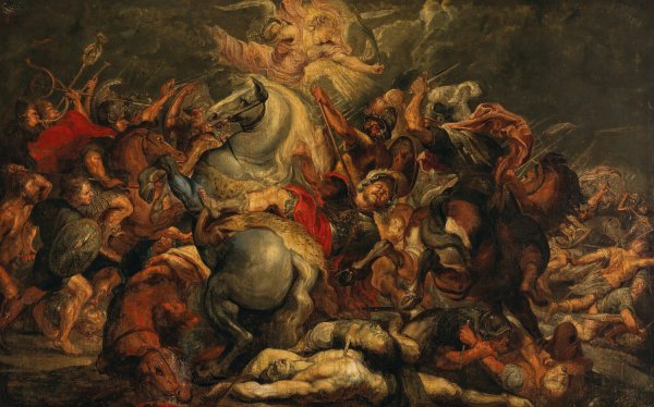 The Death of Decius Mus in a Battle against the Latins by Peter Paul Rubens - Hand-Painted Oil Painting Reproduction
