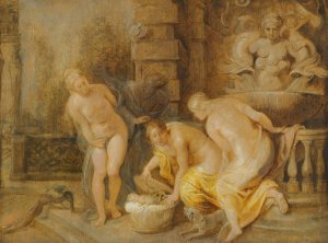 The Discovery Of The Baby Erichthonius By The Daughters Of Cecrops by Peter Paul Rubens Oil Painting