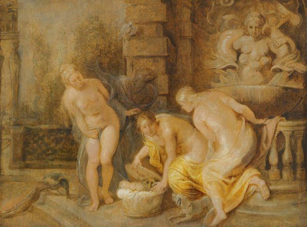 The Discovery Of The Baby Erichthonius By The Daughters Of Cecrops by Peter Paul Rubens - Hand-Painted Oil Painting Reproduction