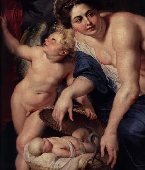The Discovery of the Child Erichthonius Detail painting by Peter Paul Rubens
