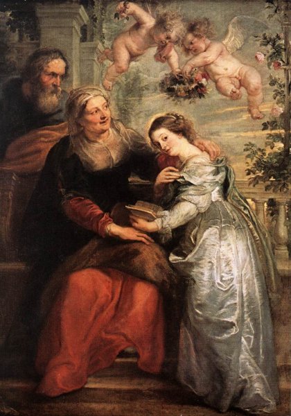 The Education of the Virgin by Peter Paul Rubens - Hand-Painted Oil Painting Reproduction