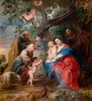 The Holy Family Under An Apple Tree by Peter Paul Rubens Oil Painting
