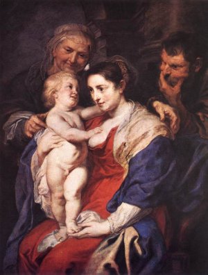 The Holy Family with St. Anne by Peter Paul Rubens Oil Painting